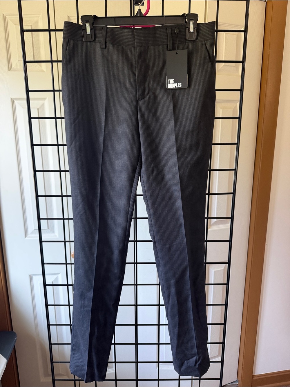 The Kooples Men's Charcoal Pinstripe Dress Pants